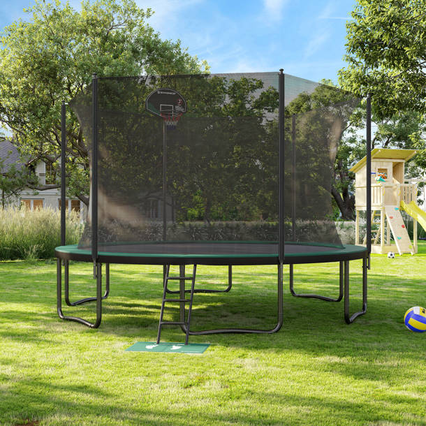 AirZone Play Backyard Jump 15' Round Trampoline with Safety Enclosure